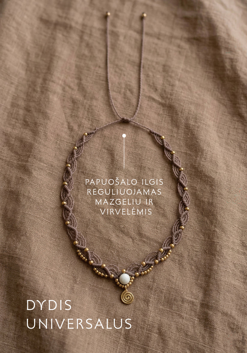 WILD – Handgemaakte bruine ketting met howlietsteen