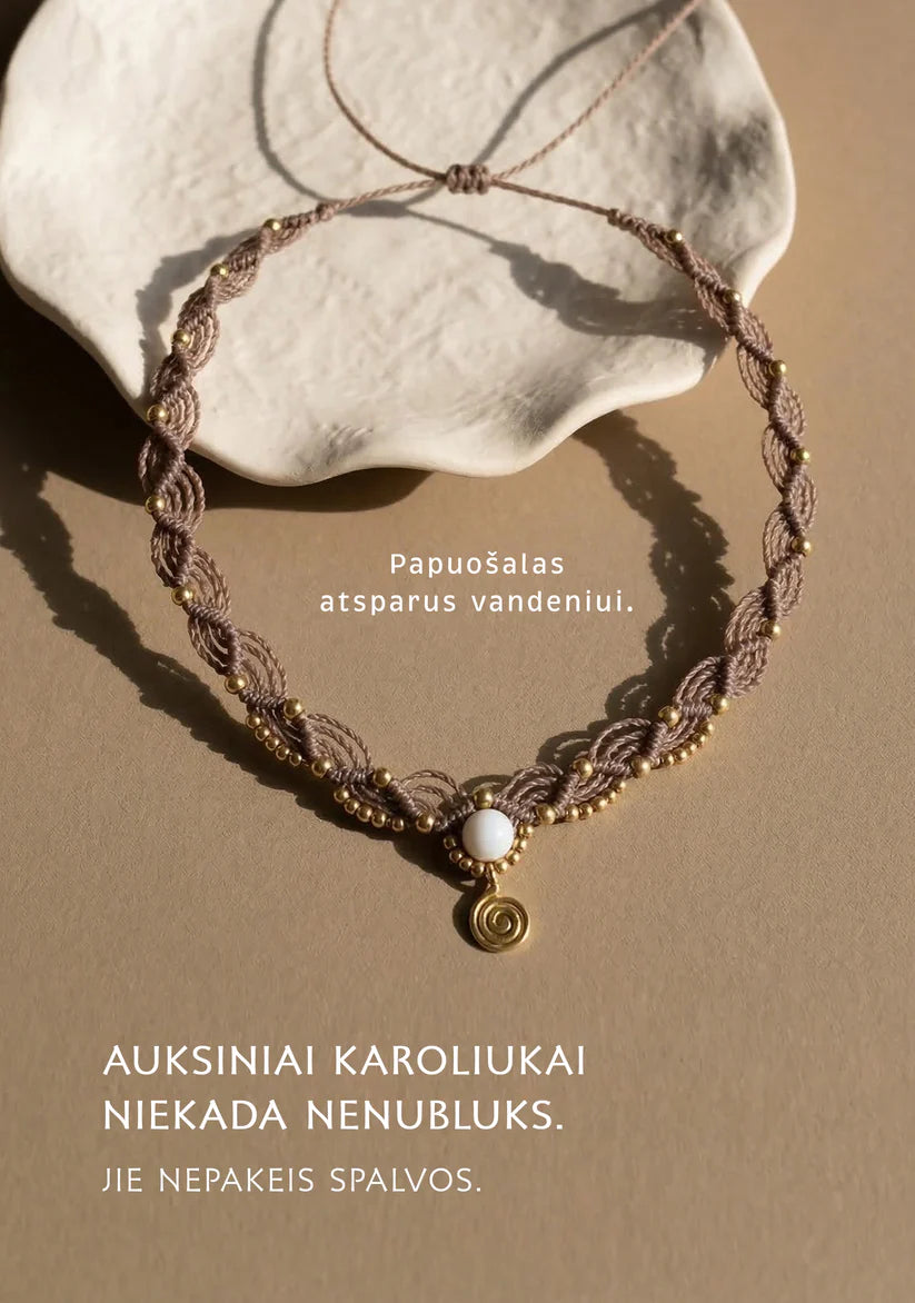 WILD – Handgemaakte bruine ketting met howlietsteen