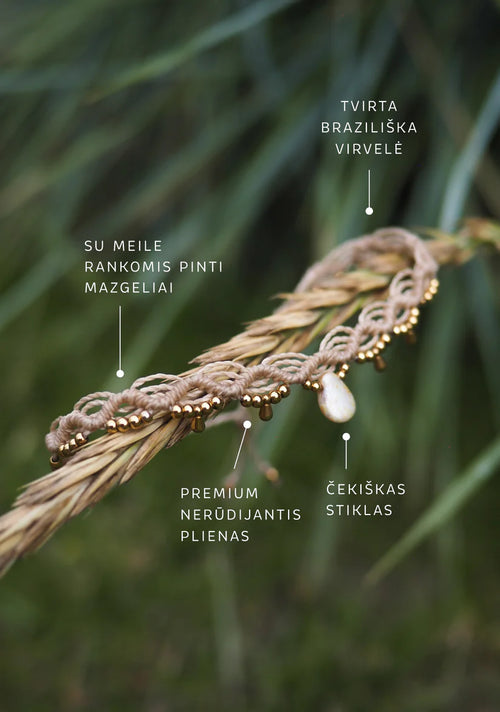 CREATOR – Unieke handgemaakte zandkleurige ketting