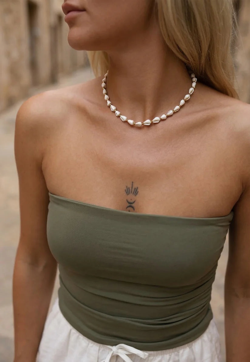 LIFE'S A BEACH – Handgemaakte ketting met natuurlijke witte schelpen