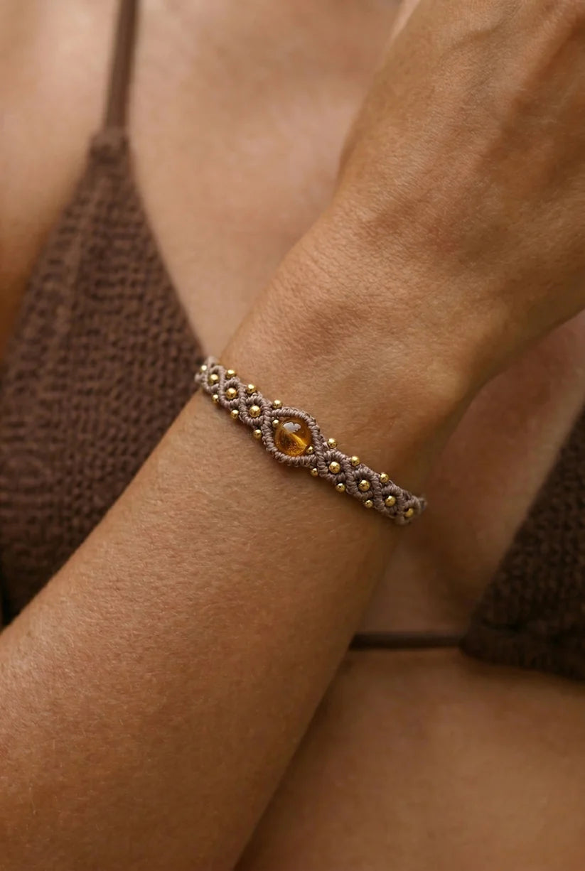 SOUL – Handgemaakte boho-armband met citrien