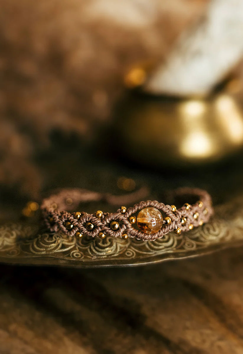 SOUL – Handgemaakte boho-armband met citrien