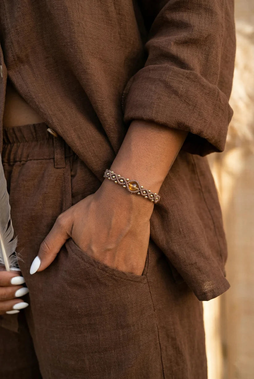 SOUL – Handgemaakte boho-armband met citrien