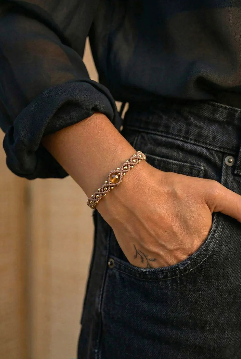 SOUL – Handgemaakte boho-armband met citrien