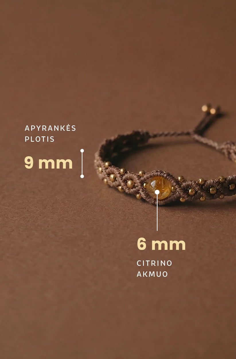 SOUL – Handgemaakte boho-armband met citrien